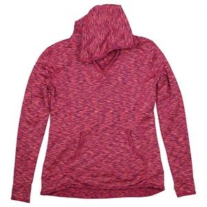 Tangerine Space Dye Active Pullover Hoodie size M